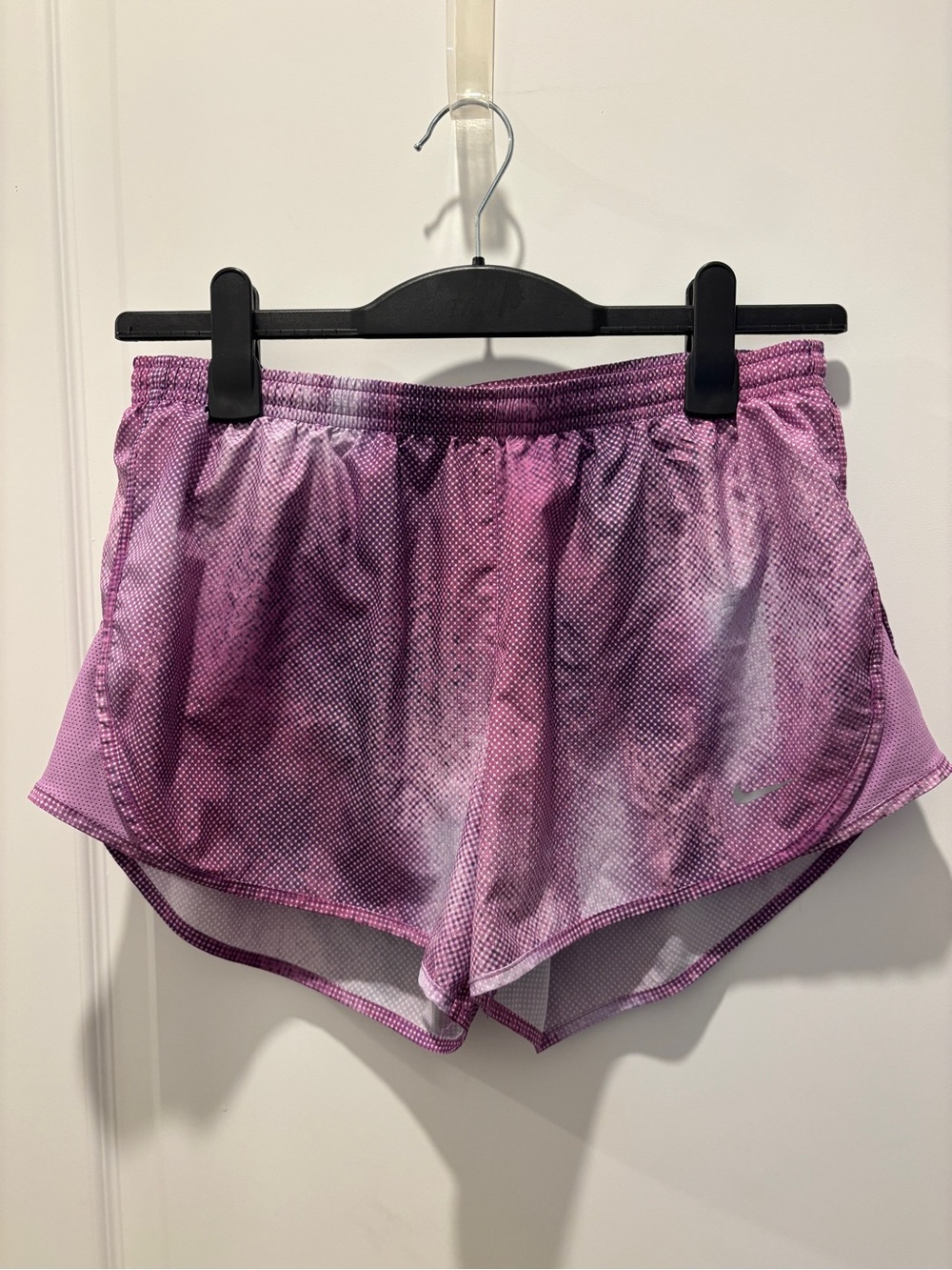 Nike Women's Pink Purple Gradient Athletic Shorts